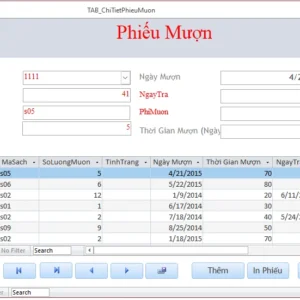 Alternative view of Đồ án Access Quản Lý Thư Viện - Mẫu TV6